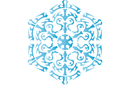 Vinterschabloner - Snowflake XXI