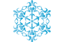Grossist av olika typer mönsterschabloner - Snowflake XXIII. Set om  8 st.