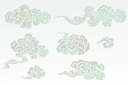 Itämaisilla kuvioilla sabloonat - Seitsemän kiinalaista pilvet