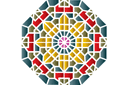 Cirkel schabloner - Östra Mosaic
