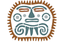 Ennenkolumbian taidesablonit - Inka-naamari
