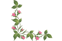 Stenciler olika motiv blommor - Rosa vinkel