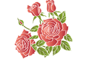 Ruusut sablonit - punaiset ruusut 1