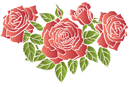 Ruusut sablonit - punaiset ruusut 2
