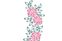 Ruusut sablonit - Kerrannainen ruusu, boordinauha