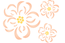 Sabluunat kukkien piirtämiseen - kolme sakuraa