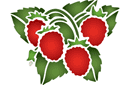 Schabloner på trädgårdstema - Strawberry buske
