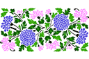 Sabluunat kukkien piirtämiseen - krysanteemien motiivi