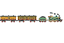 Maskineri schabloner - Tåg med vagnar