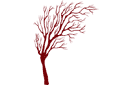 Väggschabloner med träderna - Trädet på hösten