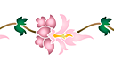 Itämaisilla kuvioilla sabloonat - Itämainen kukka