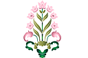 Schabloner på österländskt tema  - Orientaliska tulpaner – färgglad bukett