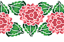 Kukkatapettiboordi - Frotee-ruusu 2B