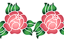 Kukkatapettiboordi - Ruusu (primitiivinen tyyli) 1B
