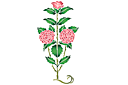 Ruusut sablonit - Pensasruusu 1