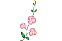 Ruusut sablonit - Villiruusu (primitiivinen tyyli) A