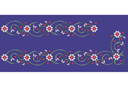 Stenciler olika motiv blommor - Österländsk dekorbårder och kant element