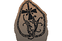 Скандинавские трафареты - Камень викингов с крестом