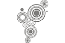 Schabloner Abstraktioner och geometriska illusioner - Abstrakta ringar