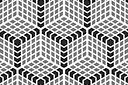 Sablonit abstrakteilla kuvioilla - Rubikin kuutio