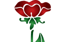 Stenciler olika motiv blommor - Big Rose