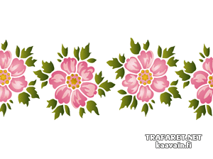 Venäläinen käsinkoristeltu koira-rose B (Kukkatapettiboordi)