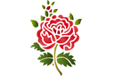 Ruusut sablonit - Venäläinen käsinkoristeltu ruusu 11a