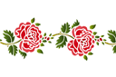 Kukkatapettiboordi - Venäläinen käsinkoristeltu ruusu 11b