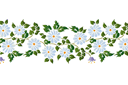Kukkatapettiboordi - Kansantaiteellinen boordi päivänkakkaroista