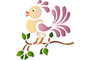 Slaavilaiset kuviot sapluunat - Huvittavalta lintu