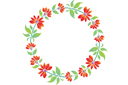 ympyrä-muotoiset ornamentit  - Venäläinen kukkaornamentti 01b