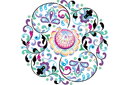 ympyrä-muotoiset ornamentit  - Venäläinen kukkaornamentti 07