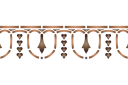 Klassiska bårder med färdiga schabloner - Medeltida hängen