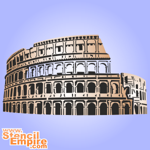 Colosseum - schablon för dekoration