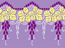 Grape bård - schablon för dekoration