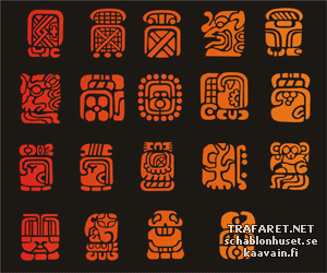 Mayojen kalenteri - koristeluun tarkoitettu sapluuna
