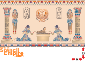 egyptilainen huone (Sapluunat Egyptin taiteen kanssa)