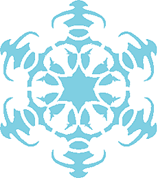 Lumihiutale II - koristeluun tarkoitettu sapluuna