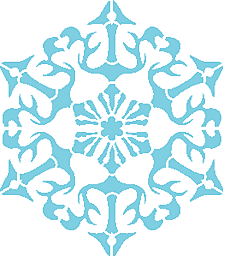 Lumihiutale III - koristeluun tarkoitettu sapluuna