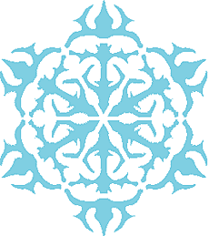Lumihiutale IV - koristeluun tarkoitettu sapluuna