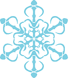 Lumihiutale V - koristeluun tarkoitettu sapluuna