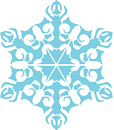 Lumihiutale VII - koristeluun tarkoitettu sapluuna