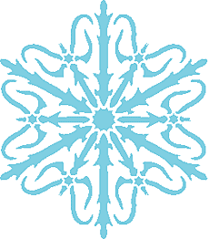 Lumihiutale VIII - koristeluun tarkoitettu sapluuna