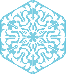 Lumihiutale XII - koristeluun tarkoitettu sapluuna