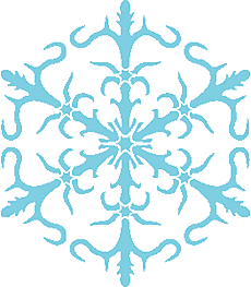 Lumihiutale XIV - koristeluun tarkoitettu sapluuna