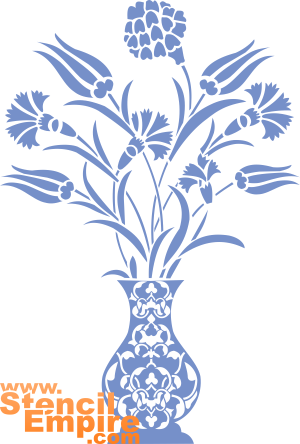 turkkilainen kukkamaljakko - koristeluun tarkoitettu sapluuna