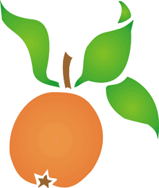 appelsiini 1 - koristeluun tarkoitettu sapluuna