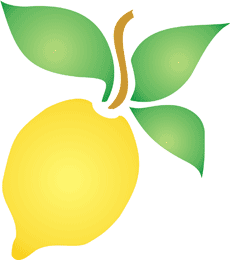 Citron - schablon för dekoration