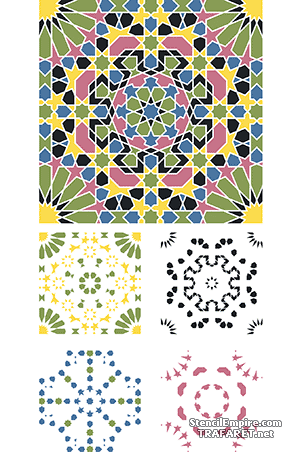 Alhambra 03b (Sablonit arabialaistyylisissä malleissa)