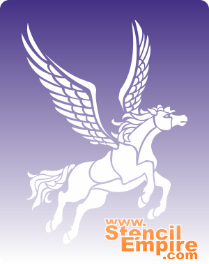 Pegasus - koristeluun tarkoitettu sapluuna